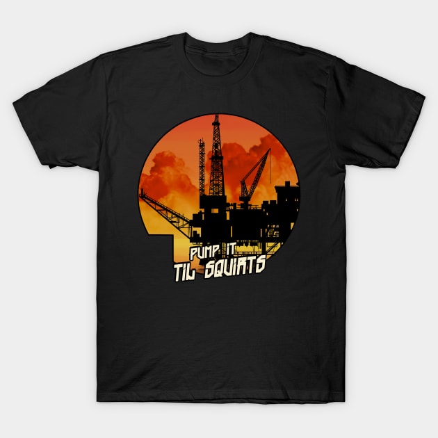 Oil Rig T-Shirt by damnoverload